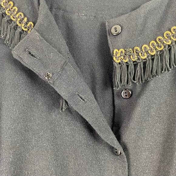 VINTAGE HERLESTAN Fringe Button Down Cardigan - Picture 3 of 6